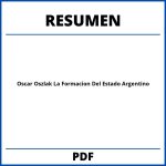 Oscar Oszlak La Formacion Del Estado Argentino Resumen