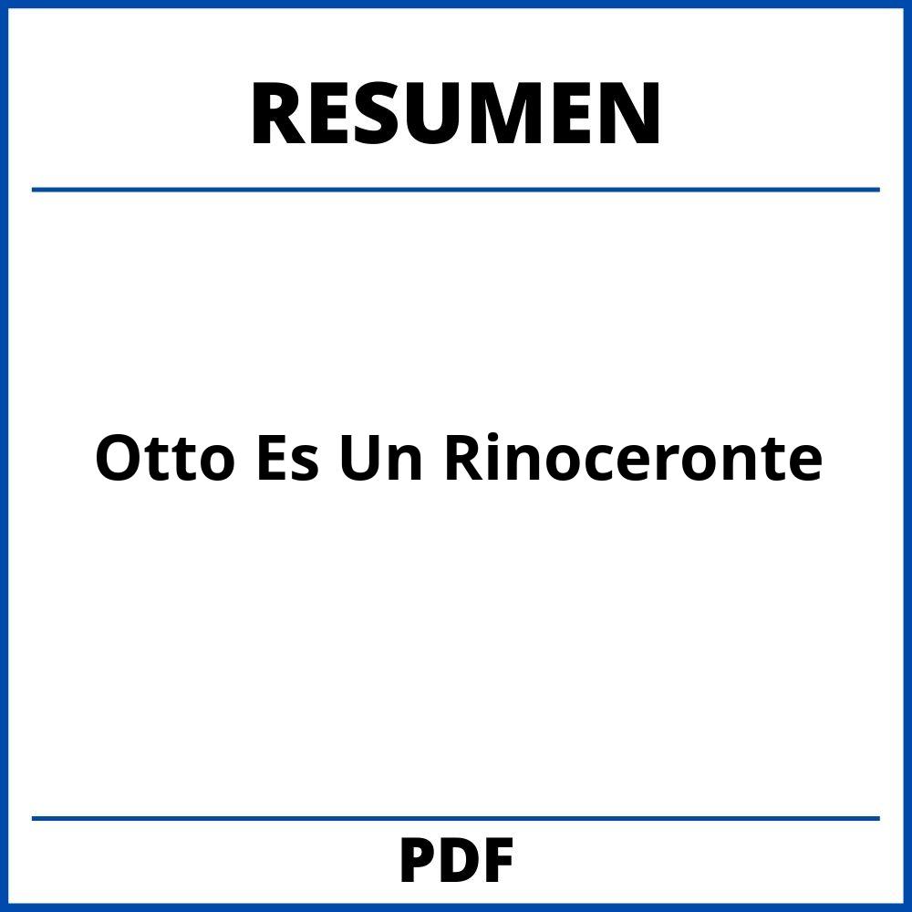 Otto Es Un Rinoceronte Resumen
