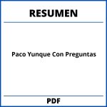 Paco Yunque Resumen Con Preguntas