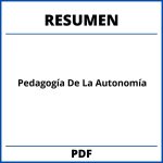 Pedagogía De La Autonomía Resumen