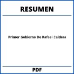 Primer Gobierno De Rafael Caldera Resumen