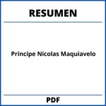 Resumen El Principe Nicolas Maquiavelo