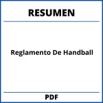 Resumen Del Reglamento De Handball