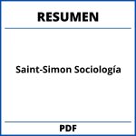 Saint-Simon Sociología Resumen