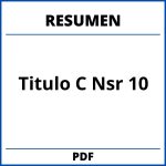 Titulo C Nsr 10 Resumen