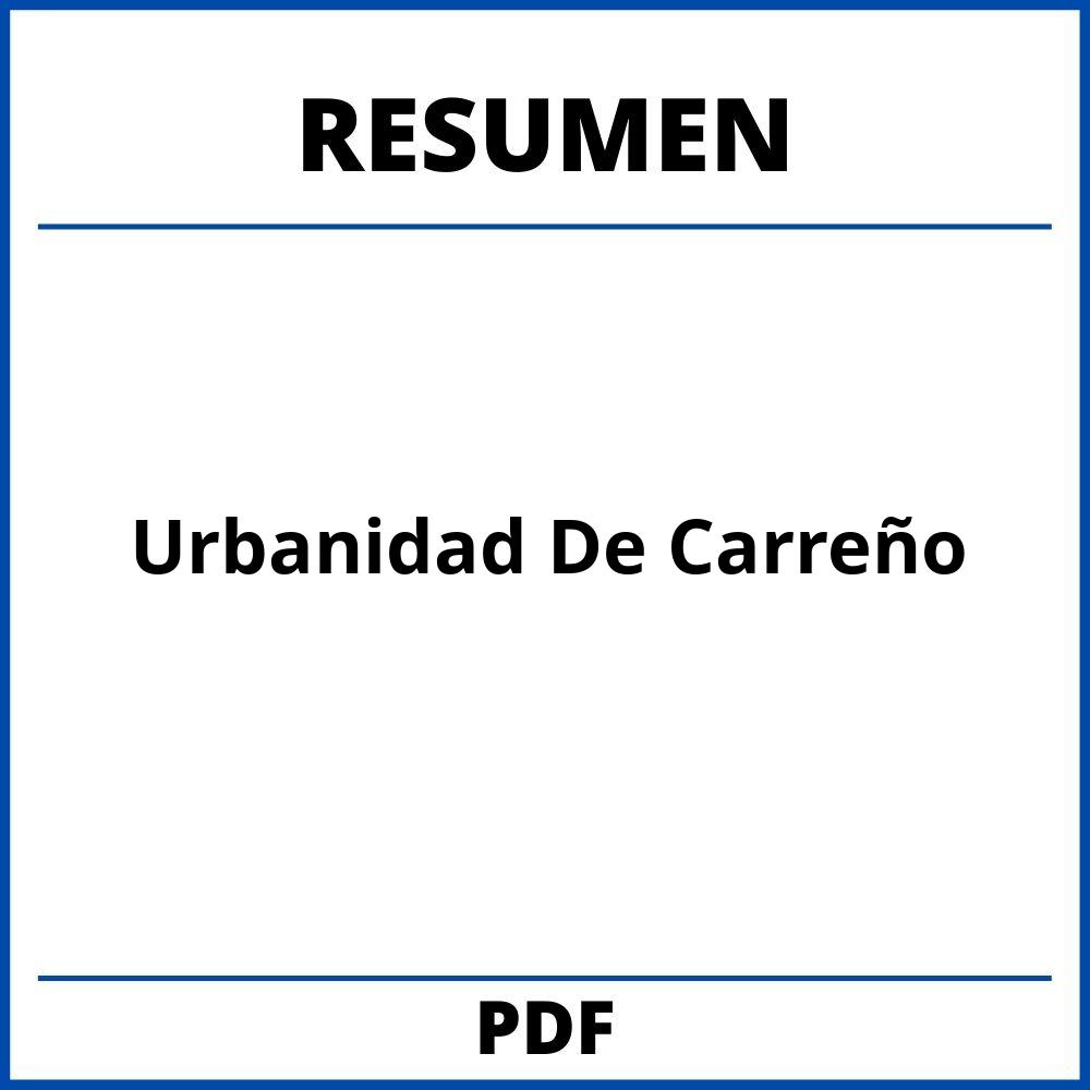 Resumen De Urbanidad De Carreño