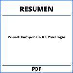 Wundt Compendio De Psicologia Resumen